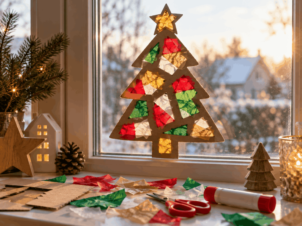 Weihnachtsdeko basteln mit Kinder, einfache deko für weihnachten basteln, windlicht, 