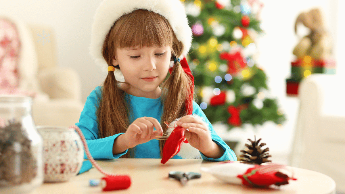 Weihnachtsdeko basteln mit Kindern